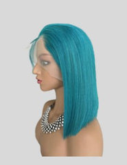 Colored Human Hair Straight Hair Short Bob Wigs| 13X4 HD Lace Font Wigs| 10 Inch Wigs, 180% Density - JadeLux