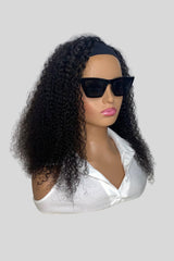 Raw Kinky Curly Head Band Wig| Premium Raw Human hair, 180% Density | Wide Range of Colors - JadeLux