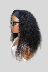 Raw Kinky Curly Head Band Wig| Premium Raw Human hair, 180% Density | Wide Range of Colors - JadeLux