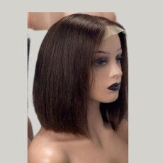 Black Straight Hair Short Bob Wigs| 13X4 HD Lace Font Wigs| 10 -14 Inch Wigs, 180% Density - JadeLux