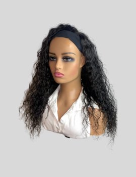 Deep Wave Human Hair Headband Wig| Luxury Hair, Natural look and Easy to wear| 180% Density - JadeLux