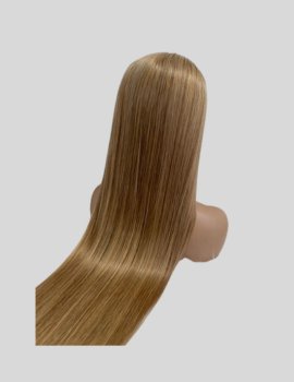 Honey Blonde Natural Straight HD Lace Front Wig| Pre-plucked Straight Hair Wig in 180% Density| 13x4 HD Lace Frontal Human Hair Wig - JadeLux