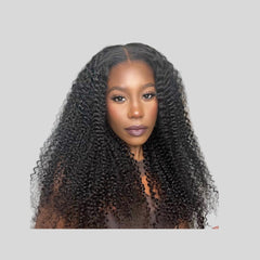 Kinky Curly Human Hair Wig| Premium Curly Human Hair Wig 180% Density| 13X4 HD Lace Front Human Hair Wig - JadeLux