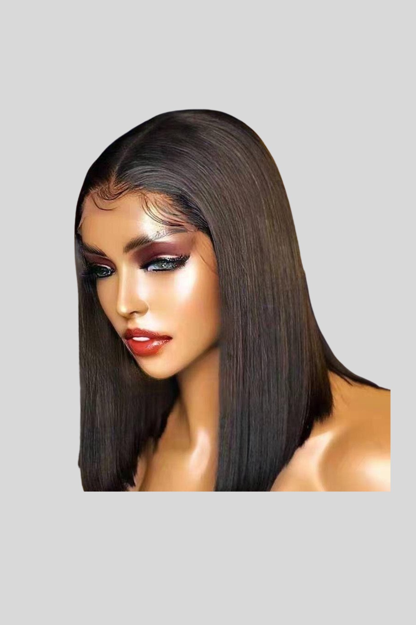 Natural Straight HD Lace Front Wig| Pre-plucked Straight Hair Wig 180%| 13x4 HD Lace Frontal Human Hair Wig - JadeLux