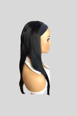 Natural Straight Human Hair Headband Wig| Natural, silky straight look and feel.| 180% Density - JadeLux